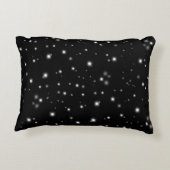Starlight Sparkles Black en White Stars Accent Kussen (Achterkant)