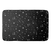 Starlight Sparkles Black en White Stars Badmat (Voorkant)