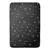 Starlight Sparkles Black en White Stars Badmat (Voorkant Verticaal)
