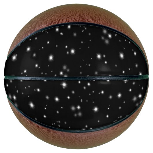 Starlight Sparkles Black en White Stars Basketbal (Voorkant)