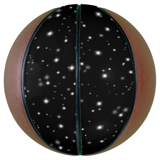 Starlight Sparkles Black en White Stars Basketbal (Verticaal)