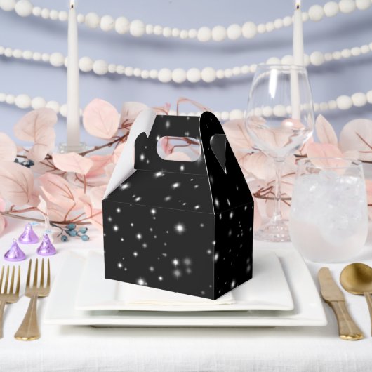Starlight Sparkles Black en White Stars Bedankdoosjes (Huwelijk)