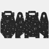 Starlight Sparkles Black en White Stars Bedankdoosjes (Ongevouwen)