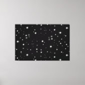 Starlight Sparkles Black en White Stars Canvas Afdruk (Voorkant)