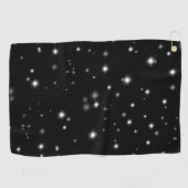 Starlight Sparkles Black en White Stars Golfhanddoek (Horizontaal)