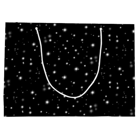 Starlight Sparkles Black en White Stars Groot Cadeauzakje (Achterkant)