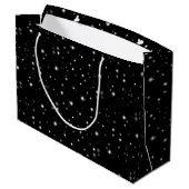 Starlight Sparkles Black en White Stars Groot Cadeauzakje (Achterkant Gekanteld)