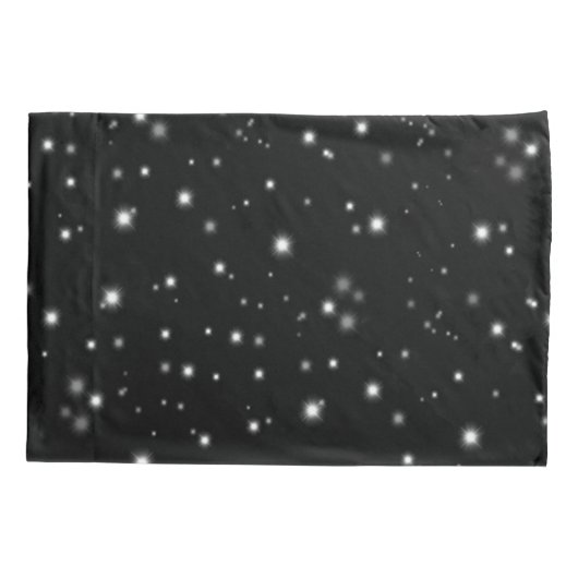 Starlight Sparkles Black en White Stars Kussensloop (Achterkant)