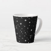 Starlight Sparkles Black en White Stars Latte Mok (Rechterhoek)