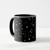 Starlight Sparkles Black en White Stars Mok (Voorkant links)