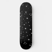 Starlight Sparkles Black en White Stars Persoonlijk Skateboard (Voorkant)