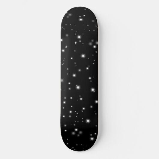 Starlight Sparkles Black en White Stars Persoonlijk Skateboard (Voorkant)