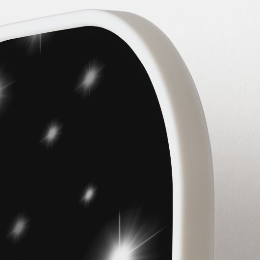 Starlight Sparkles Black en White Stars Pickleball Paddle (Links Detail)