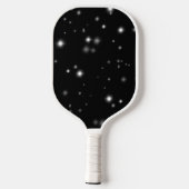 Starlight Sparkles Black en White Stars Pickleball Paddle (Achterkant)