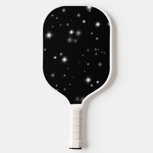 Starlight Sparkles Black en White Stars Pickleball Paddle (Achterkant)