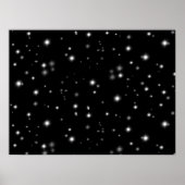 Starlight Sparkles Black en White Stars Poster (Voorkant)