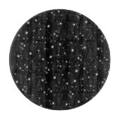 Starlight Sparkles Black en White Stars Snijplank (Voorkant)