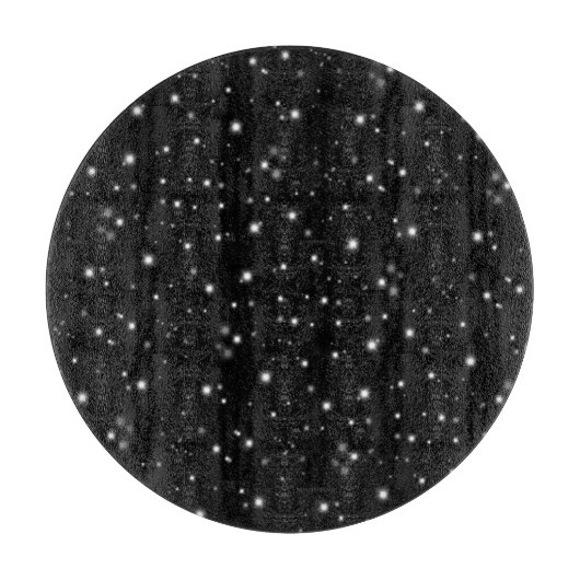 Starlight Sparkles Black en White Stars Snijplank (Voorkant)