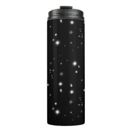 Starlight Sparkles Black en White Stars Thermosbeker