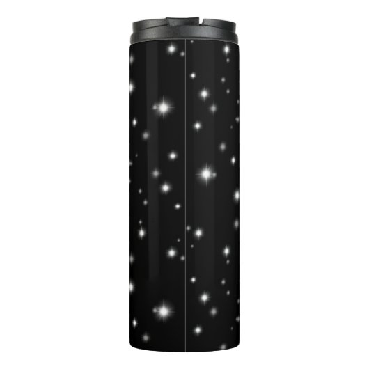 Starlight Sparkles Black en White Stars Thermosbeker (Achterkant)