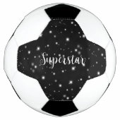 Starlight Sparkles Black en White Stars Voetbal (Voorkant)