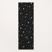 Starlight Sparkles Black en White Stars Yogamat (Voorkant)