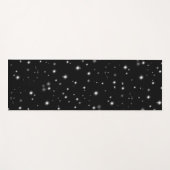 Starlight Sparkles Black en White Stars Yogamat (Voorkant (horizontaal))