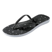 Starlight Sparkles Zwart en Witte Sterren Teenslippers (Schuin)