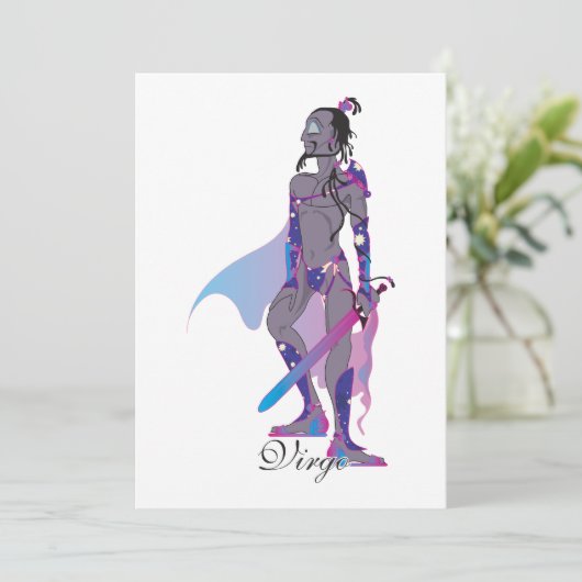 Starlight Virgo (mannen) Kaart (Staand voorkant)