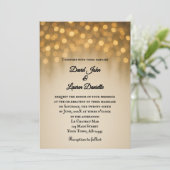 Starlight Vow Photo Wedding Invitation Kaart (Staand voorkant)