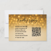 Starlight Vow QR Code Wedding RSVP Kaart (Voorkant)