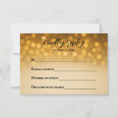 Starlight Vow Wedding RSVP Card (Voorkant)