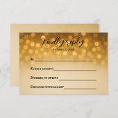 Starlight Vow Wedding RSVP Card (Voorkant / Achterkant)