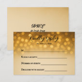 Starlight Vow Wedding RSVP Card Kaartje (Voorkant / Achterkant)