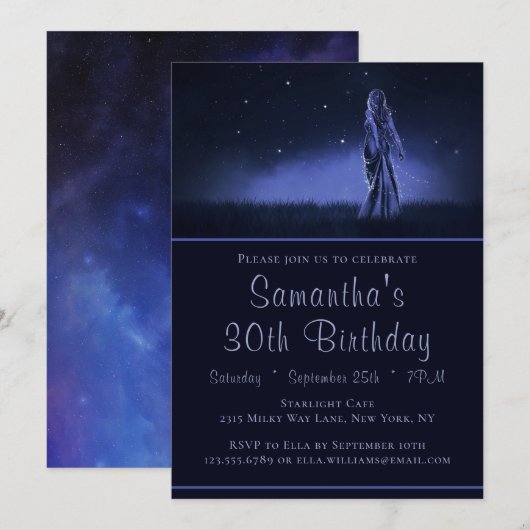 Starlight Wanderer 30th Birthday Kaart (Voorkant / Achterkant)