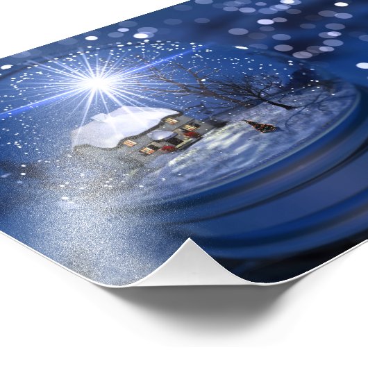 Starlight Wereldbol Foto afdrukken (Hoek)