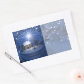 Starlight-Wereldbol kerstcadeaulabels Rechthoekige Sticker (Envelop)