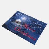 Starlight Wereldbol Merry Kerstdoormat Deurmat (Schuin)