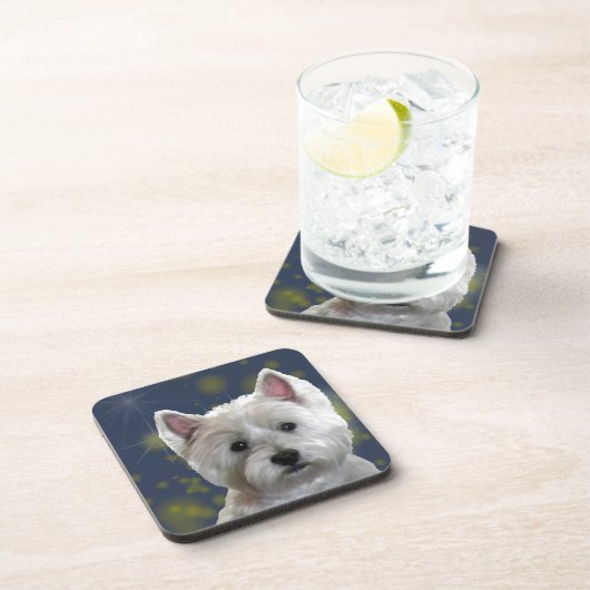 STARLIGHT WESTIE DRANKJES ONDERZETTER (Rechterzijde)