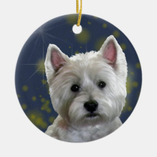 STARLIGHT WESTIE KERAMISCH ORNAMENT
