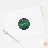 Starlights in Metallic Dark Green Ronde Sticker (Envelop)