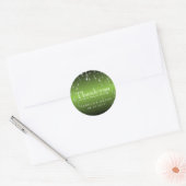 Starlights in Metallic Lime Green Ronde Sticker (Envelop)