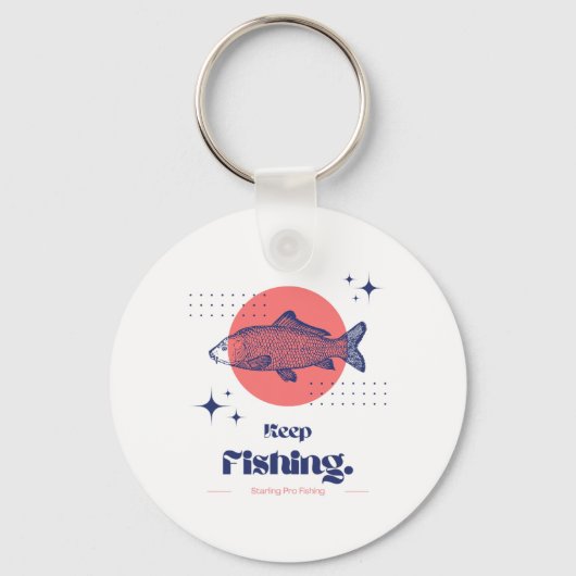 Starling Pro Fishing Blijf Vissen Sleutelhanger (Voorkant)