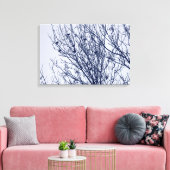 Starlings in een boom canvas afdruk (Insitu (Woonkamer))