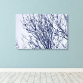 Starlings in een boom canvas afdruk (Insitu (Houten vloer))