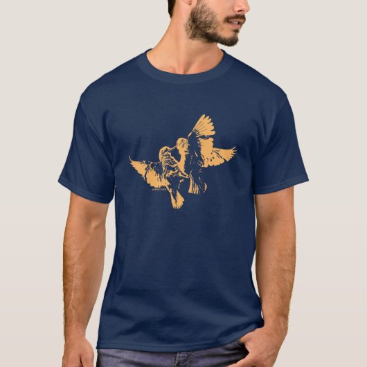 Starlings met grafisch ontwerp t-shirt (Voorkant)
