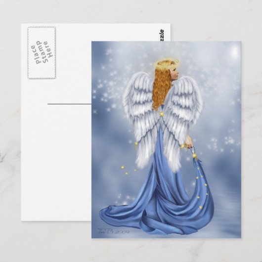 Starlit Angel Briefkaart (Voorkant / Achterkant)