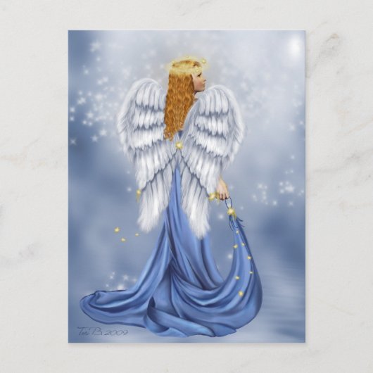 Starlit Angel Briefkaart (Voorkant)