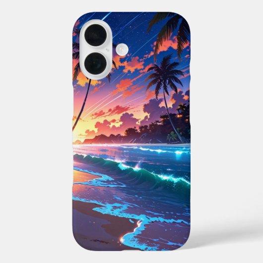 Starlit Anime Tropical Beach Night Case-Mate iPhone Case (Achterkant)