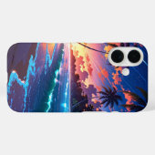 Starlit Anime Tropical Beach Night Case-Mate iPhone Case (Achterkant (horizontaal))